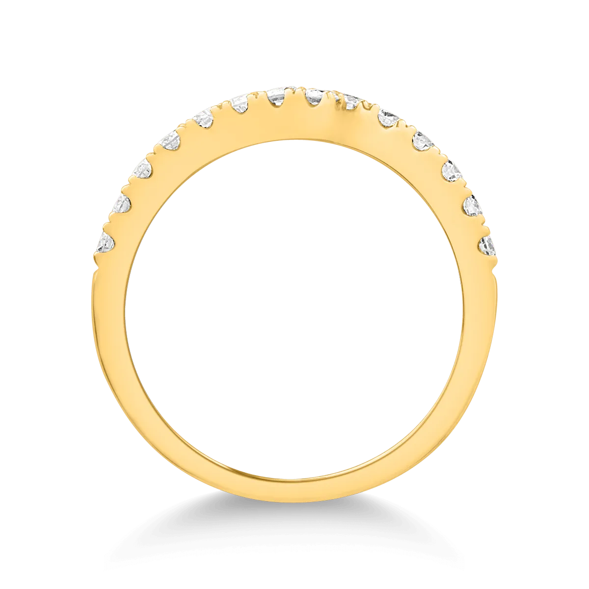 14K yellow gold ring with diamonds of 0.34ct