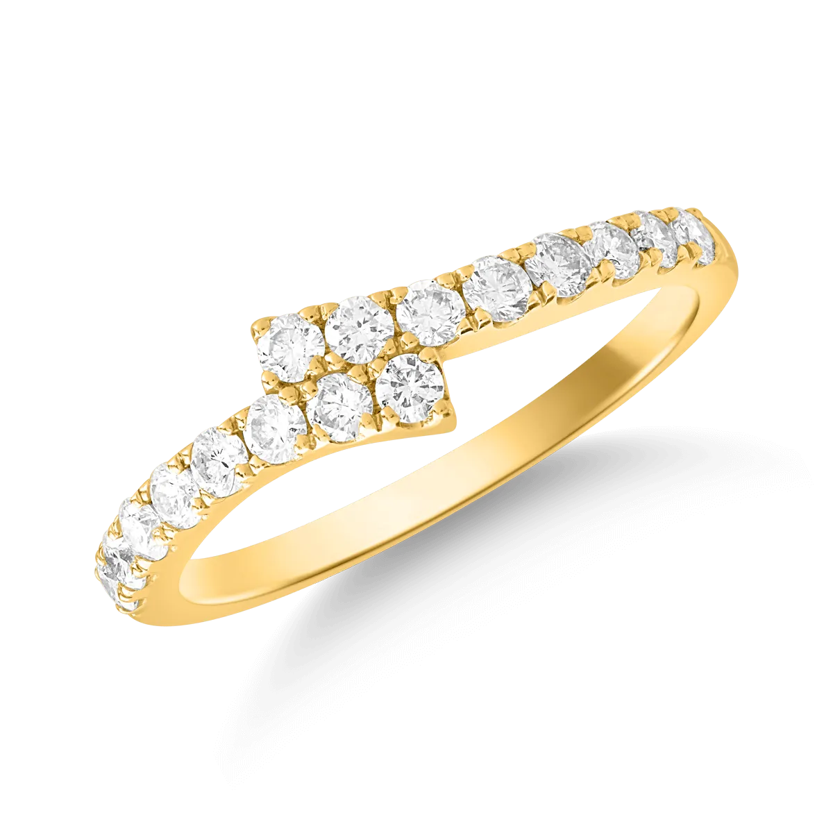 Teilor Inel din aur galben cu diamante de 0.34ct