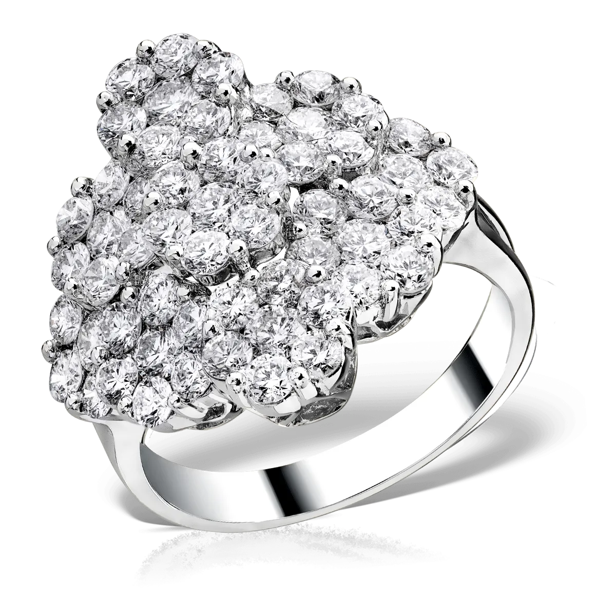 18K white gold ring with 2.94ct diamonds