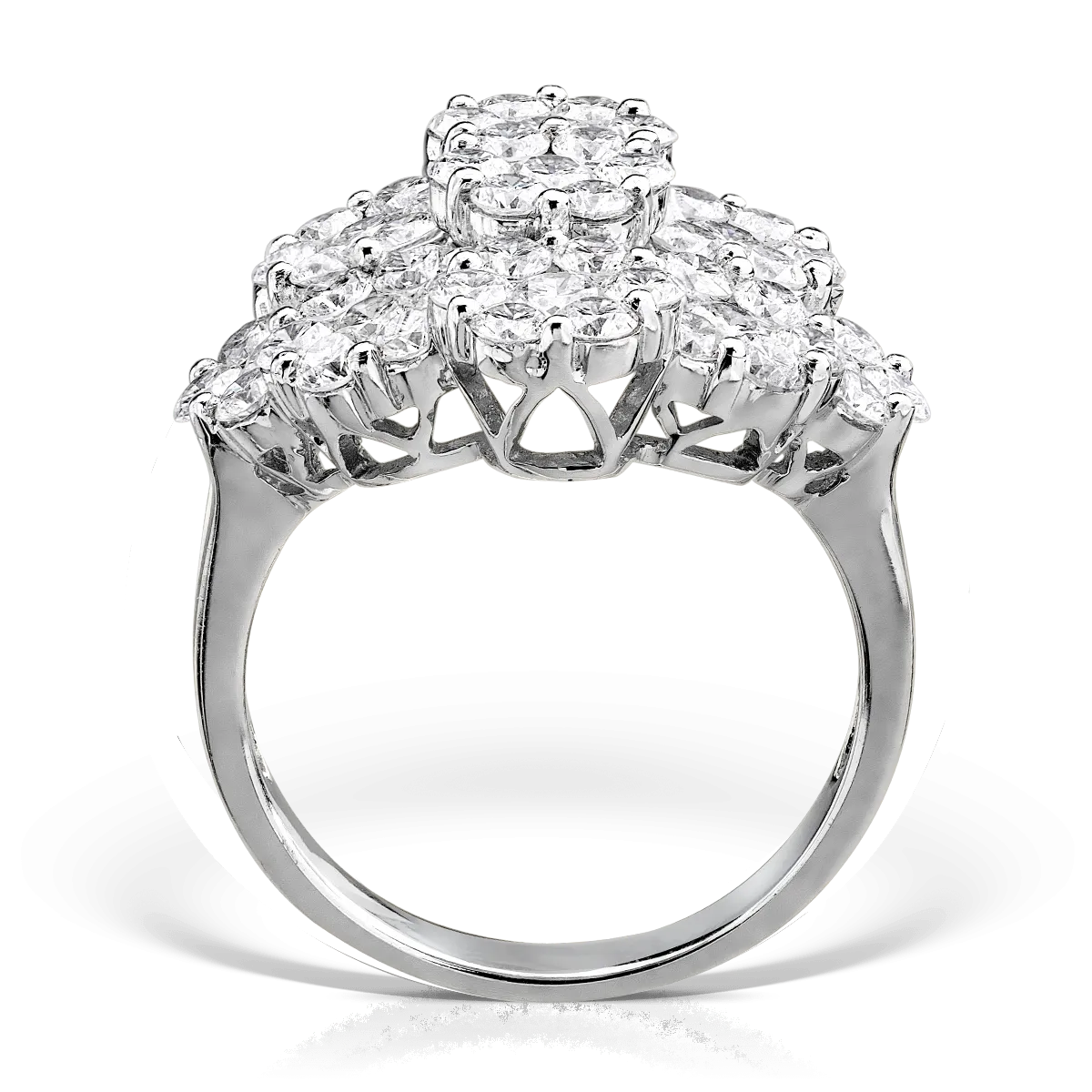 18K fehérarany gyűrű 2.94ct gyémántokkal