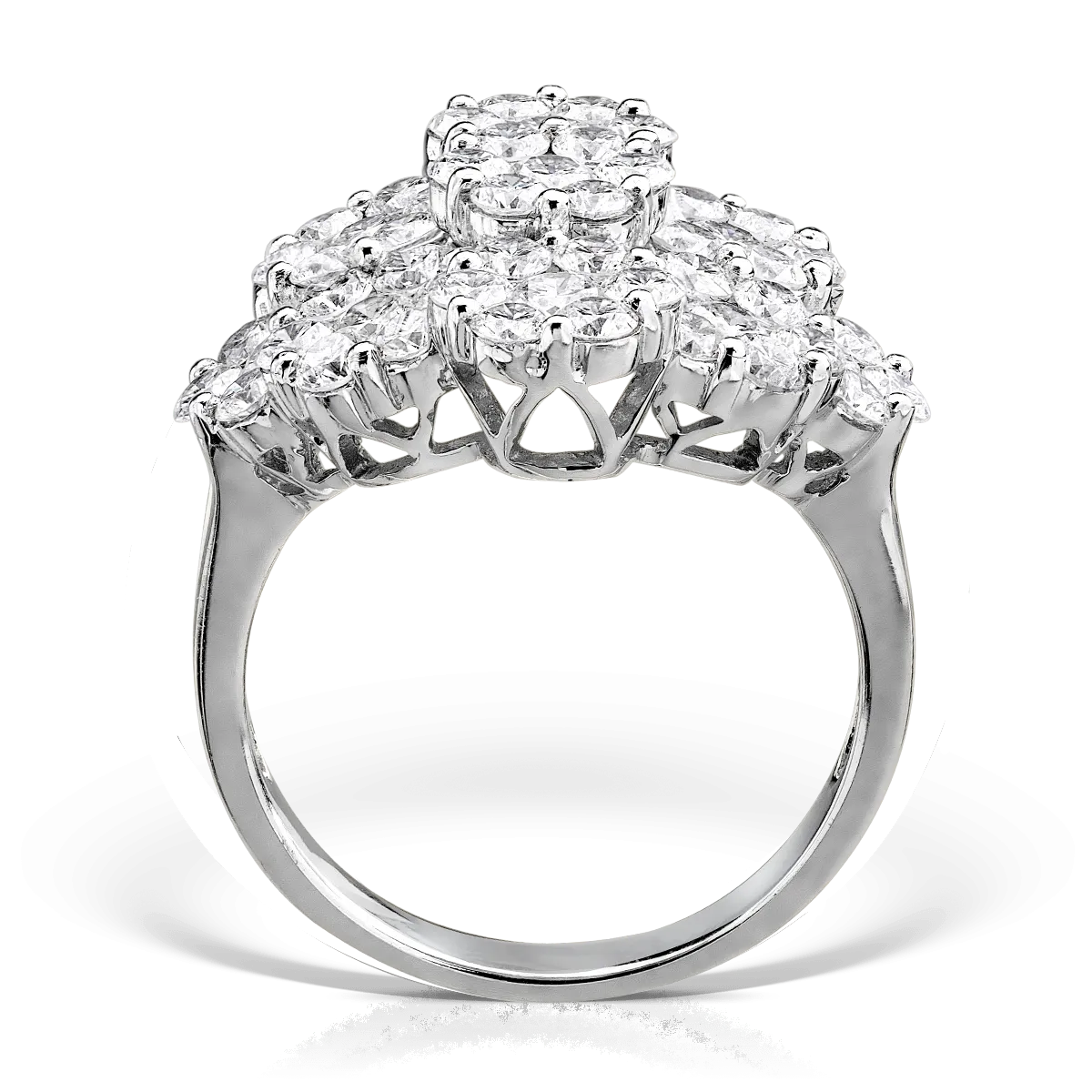 Inel din aur alb cu diamante de 2.94ct