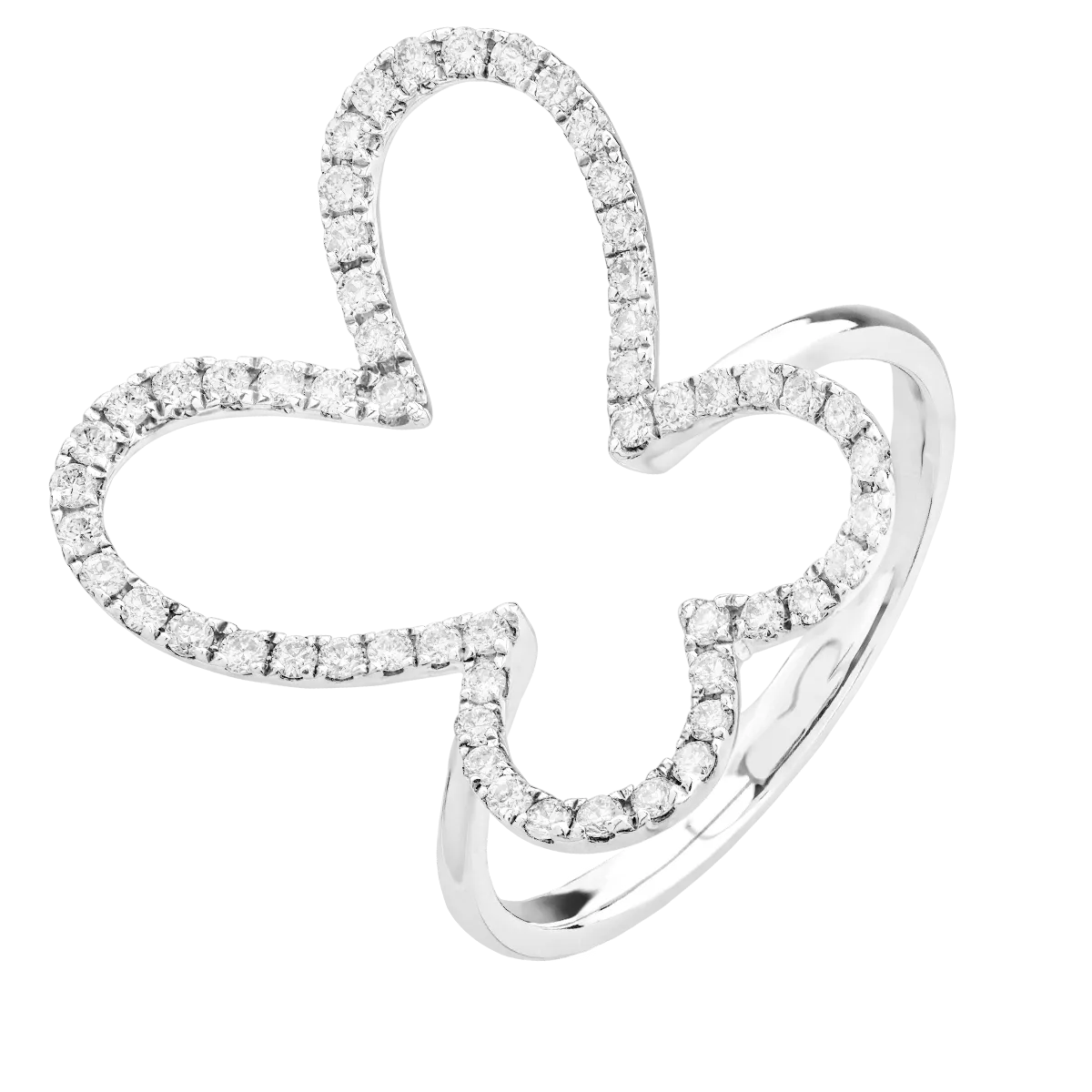 Inel din aur alb cu diamante de 0.53ct