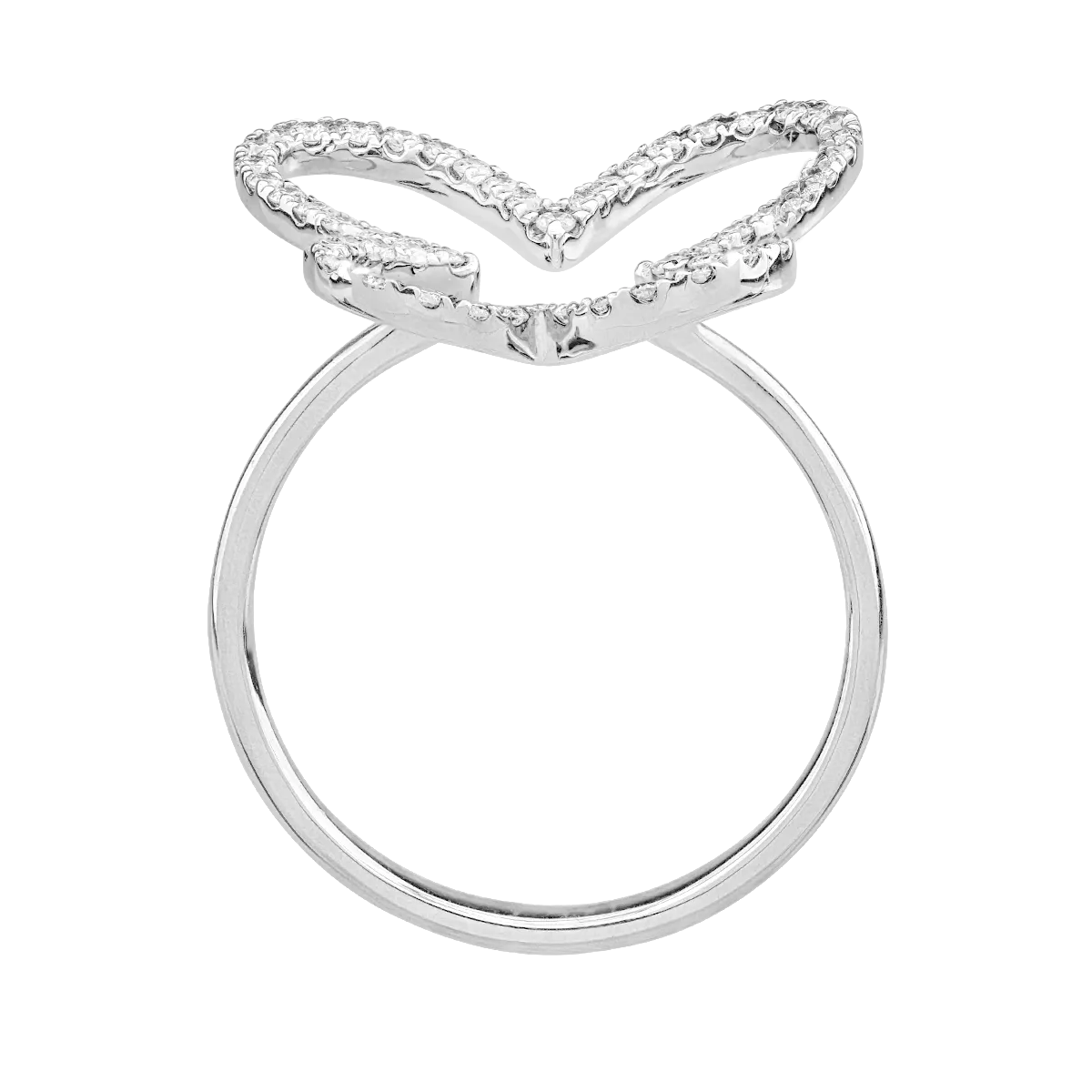 Пръстен от бяло злато 18K с диаманти 0.53ct
