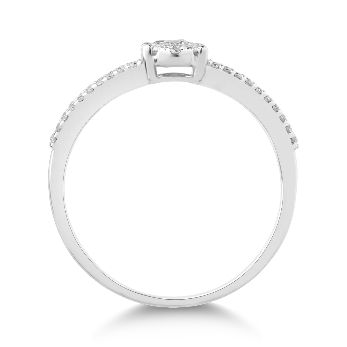 14K white gold ring with diamonds of 0.316ct