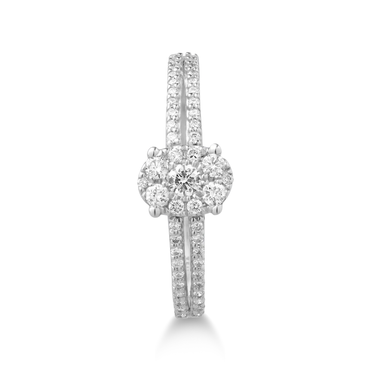 14K white gold ring with diamonds of 0.316ct