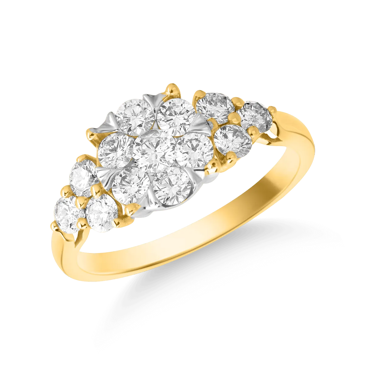Teilor Inel din aur galben cu diamante de 1ct