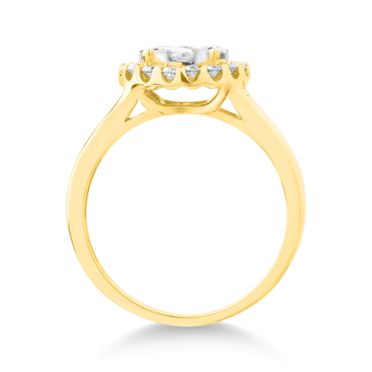 Inel din aur galben cu diamante de 0.5ct