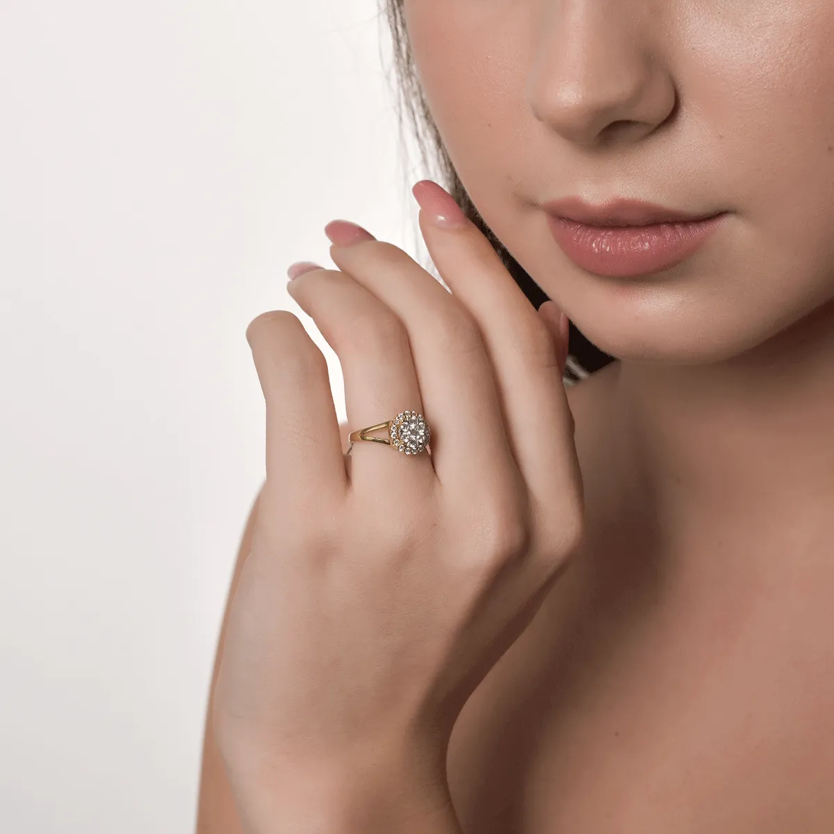 Inel din aur galben cu diamante de 0.5ct