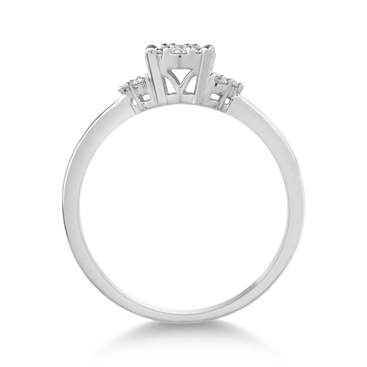 18k fehér arany gyűrű 0.22ct gyémántokkal