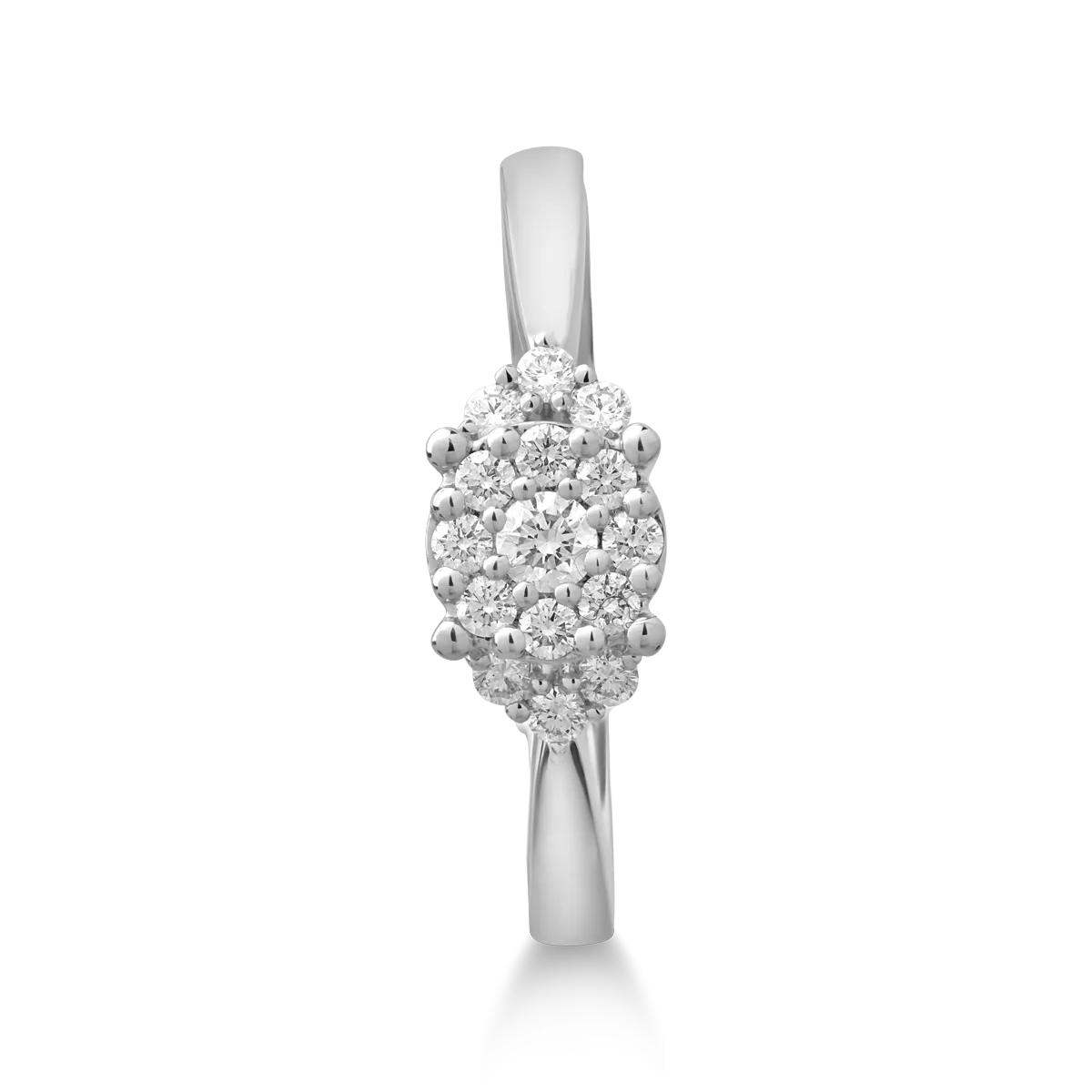 18k fehér arany gyűrű 0.22ct gyémántokkal