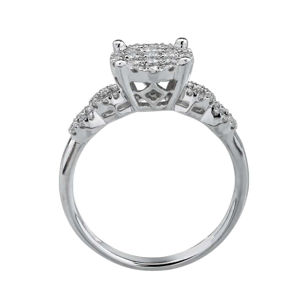Inel din aur alb cu diamante de 0.41ct