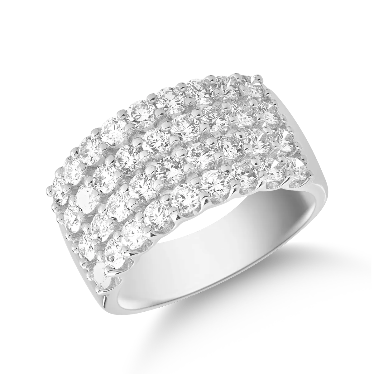 Teilor Inel din aur alb cu diamante de 2ct