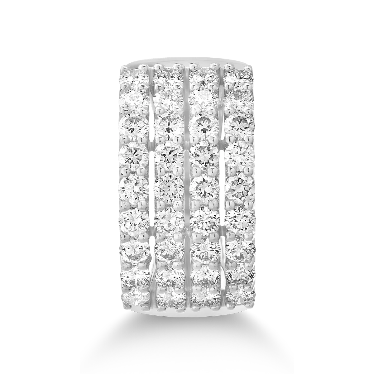 Inel din aur alb de 18K cu diamante de 2ct