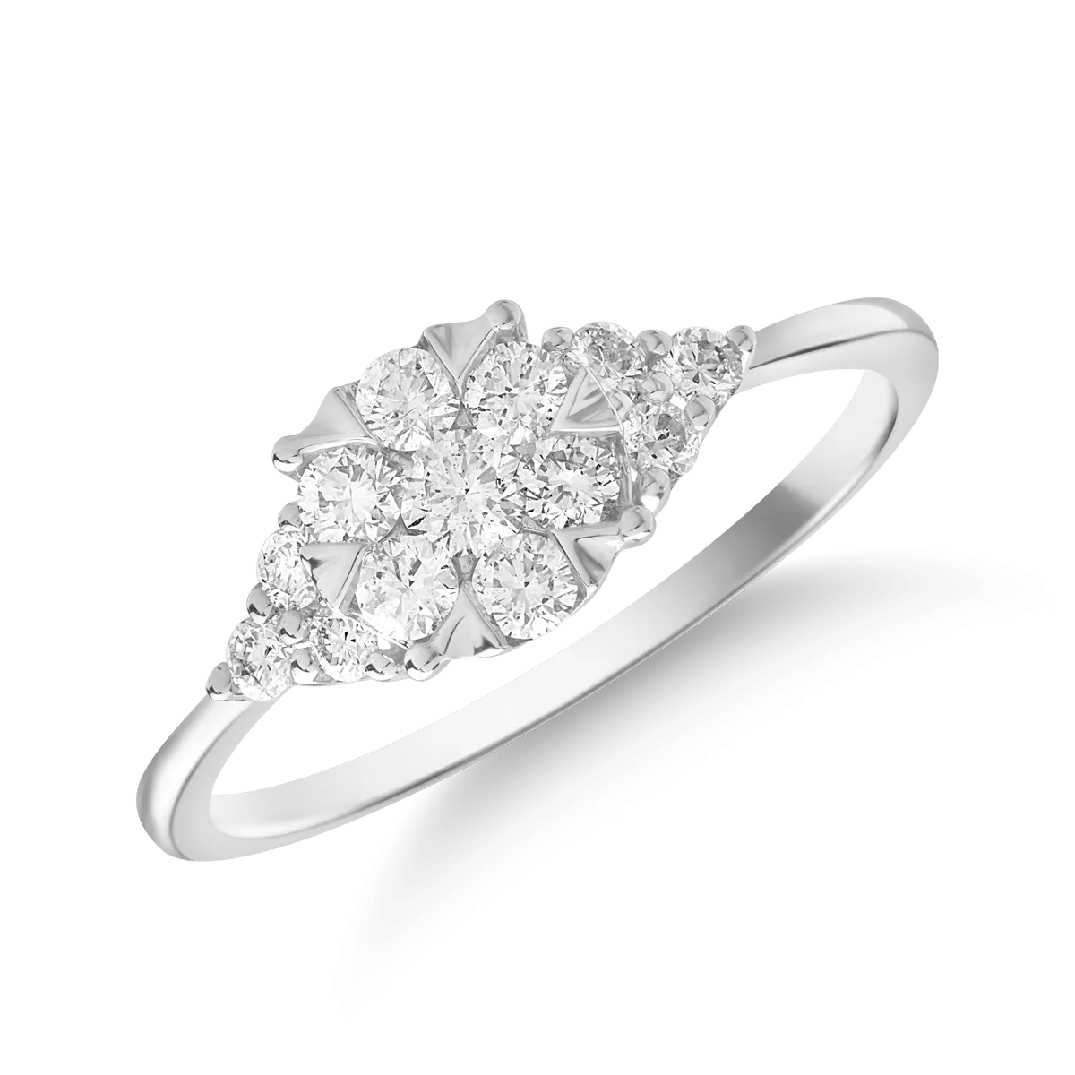 18K white gold ring with 0.5ct diamonds