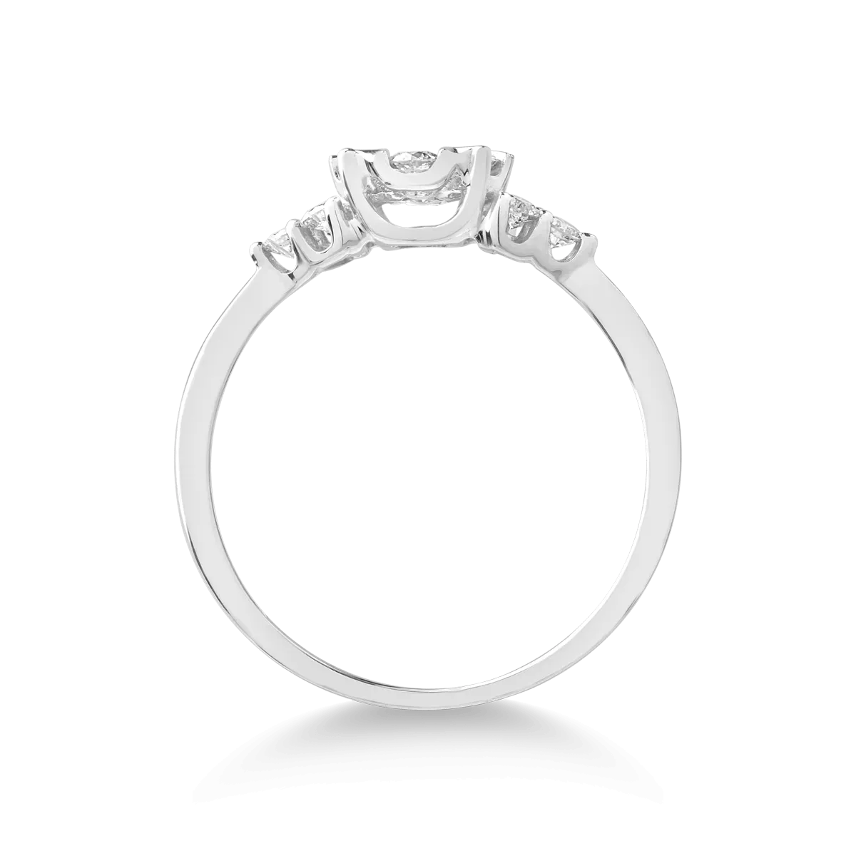 Inel din aur alb cu diamante de 0.5ct