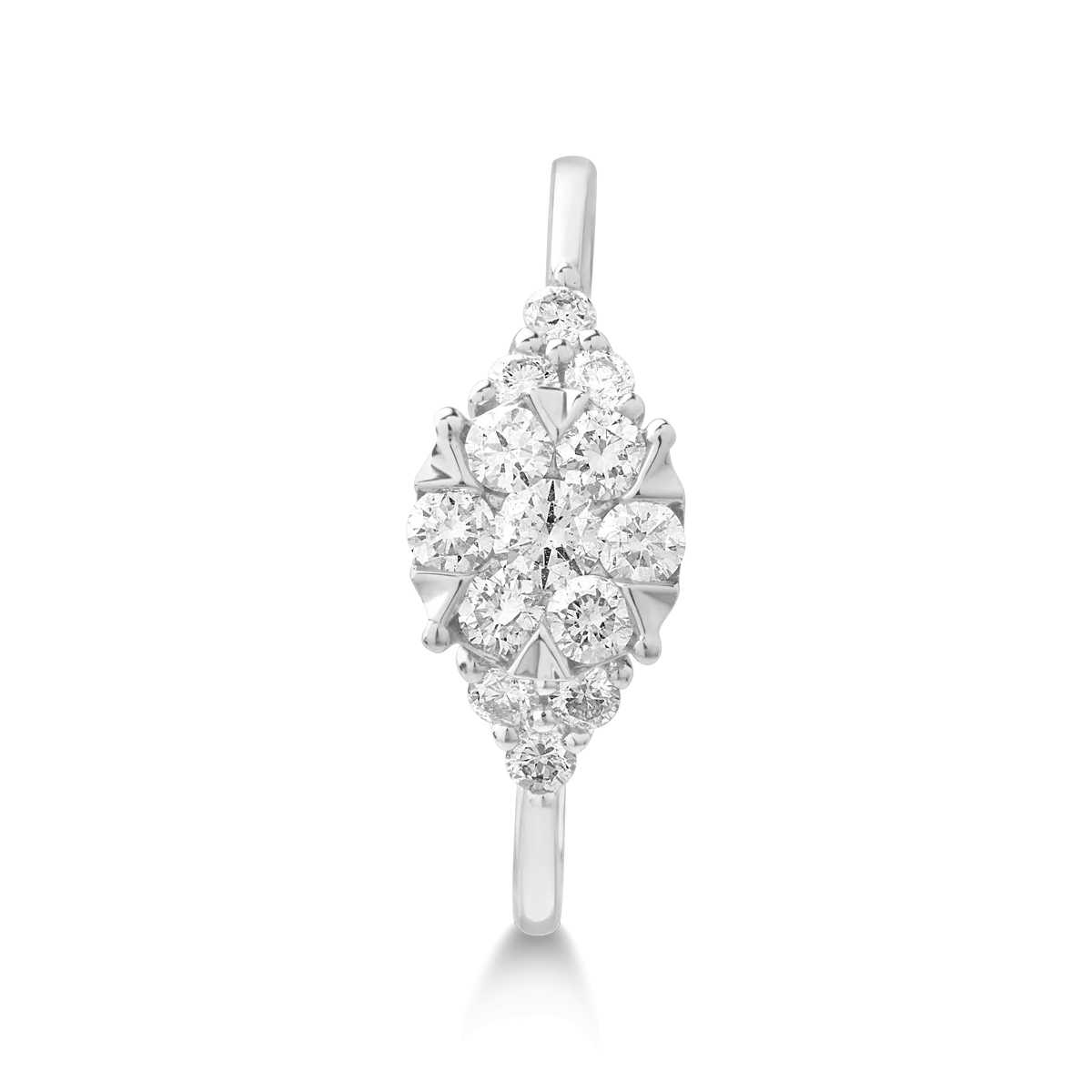 Inel din aur alb cu diamante de 0.5ct