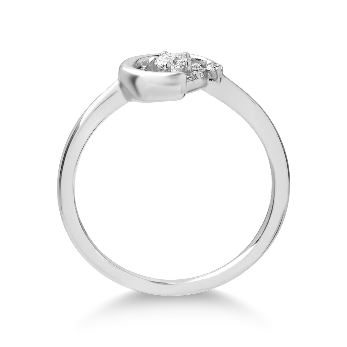 18K white gold ring with 0.204ct diamonds