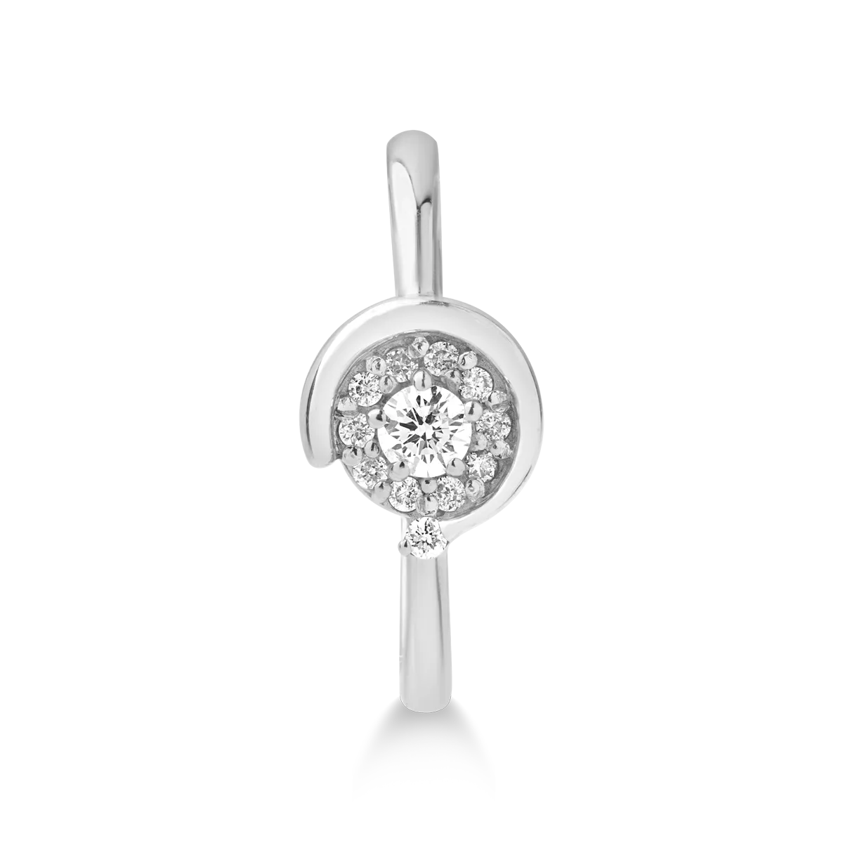 18K white gold ring with 0.204ct diamonds