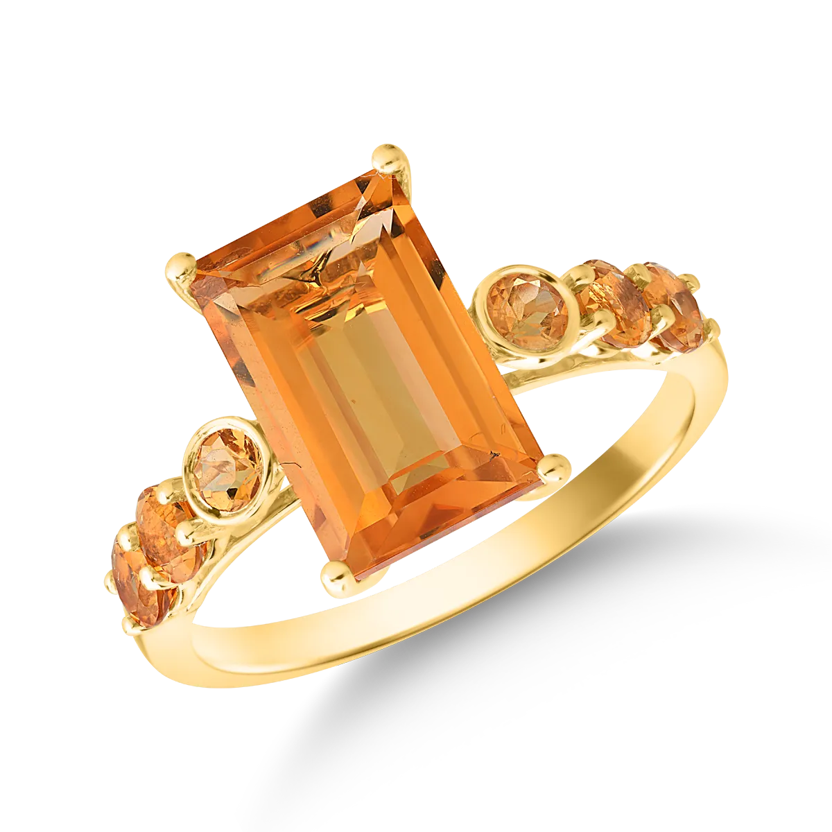 Inel din aur galben de 18K cu citrine de 4ct