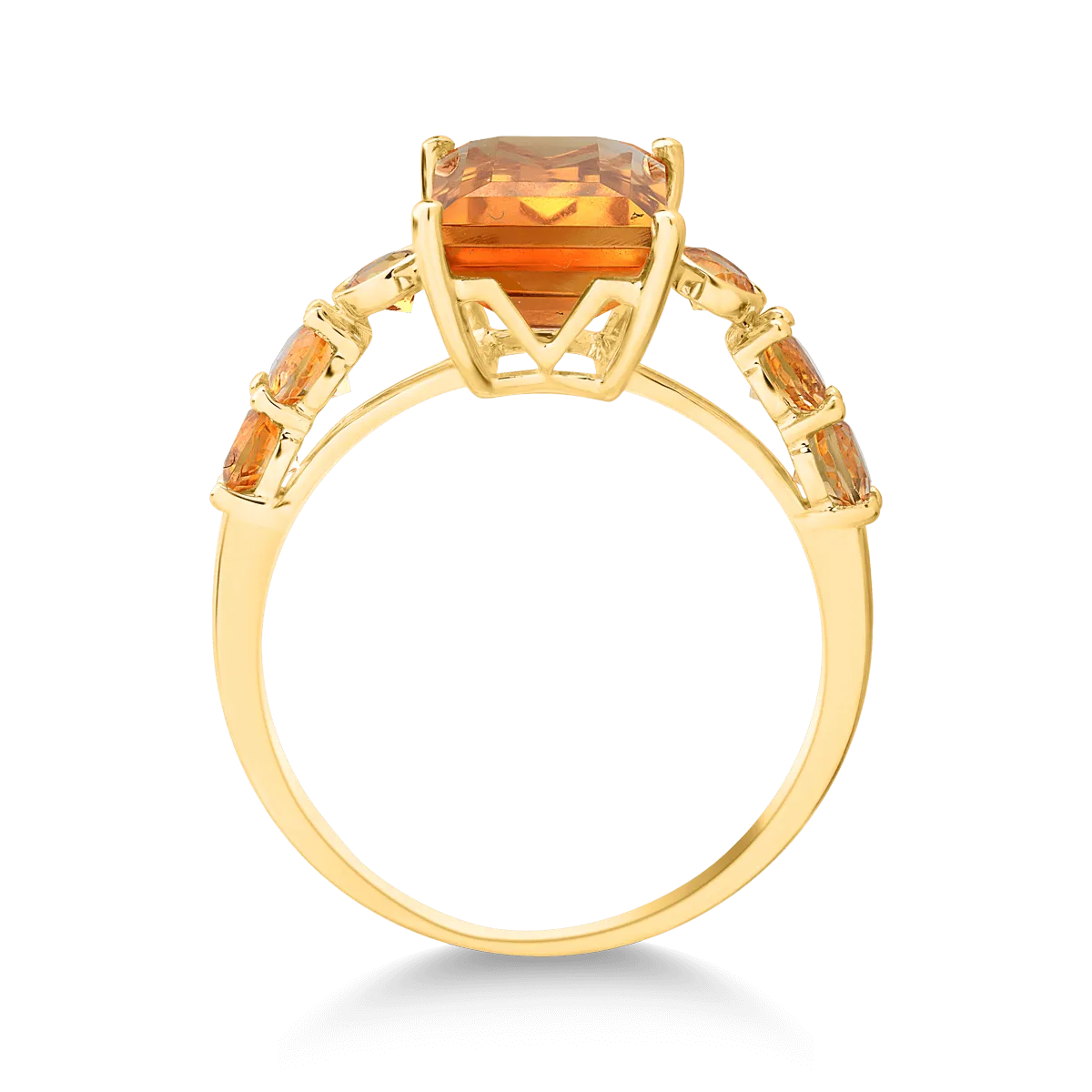 Inel din aur galben de 18K cu citrine de 4ct