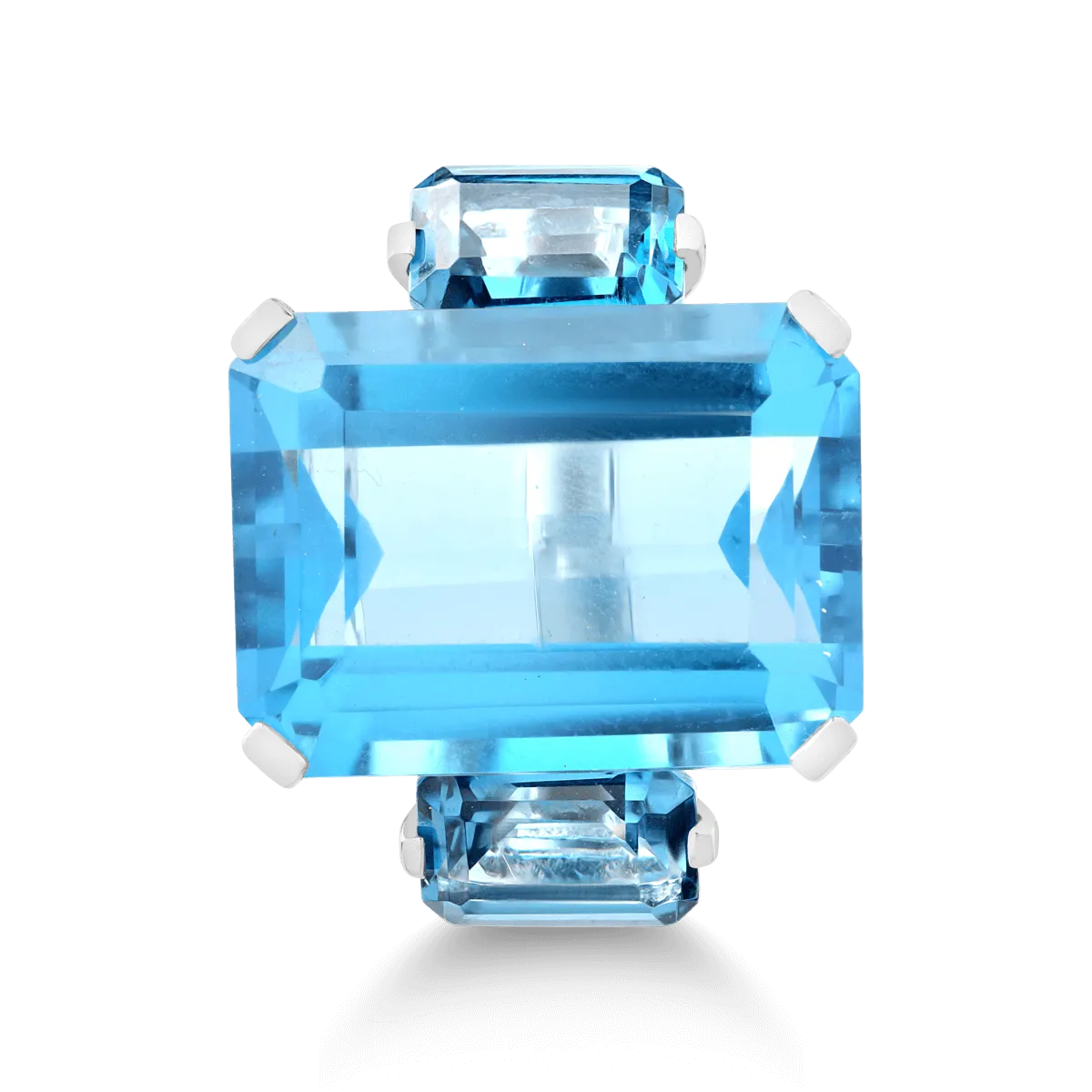 18K white gold ring with 18.4ct topaz
