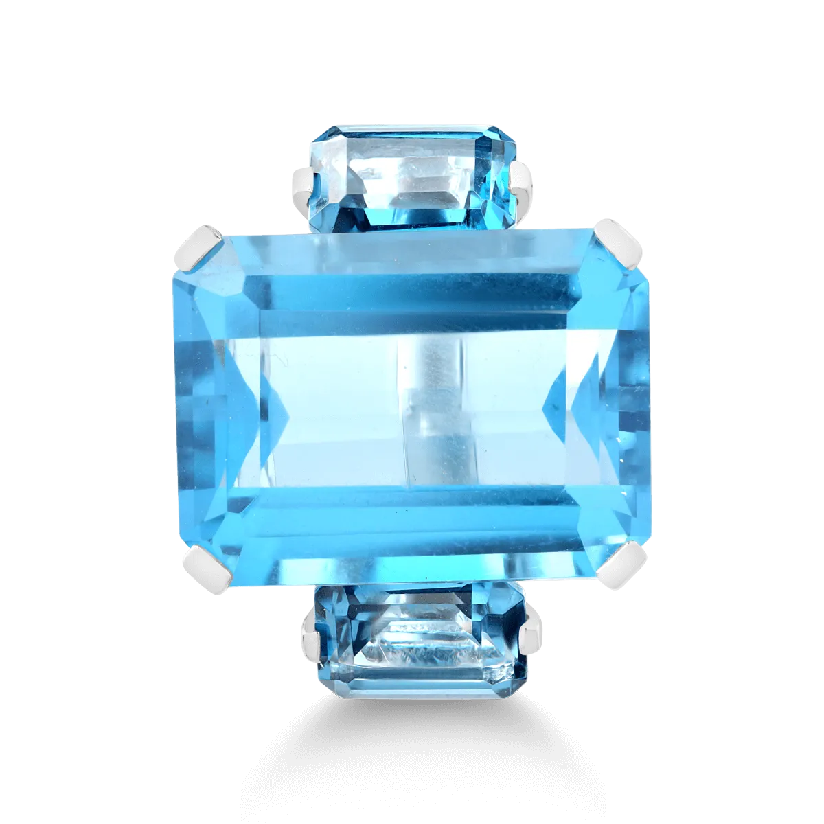 18K white gold ring with 18.1ct topaz