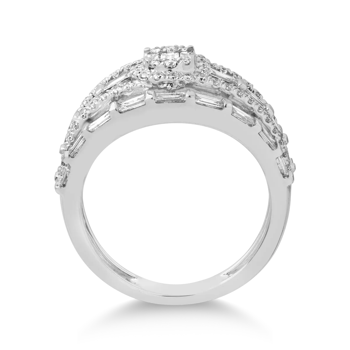 18K white gold ring with 1.01ct diamonds