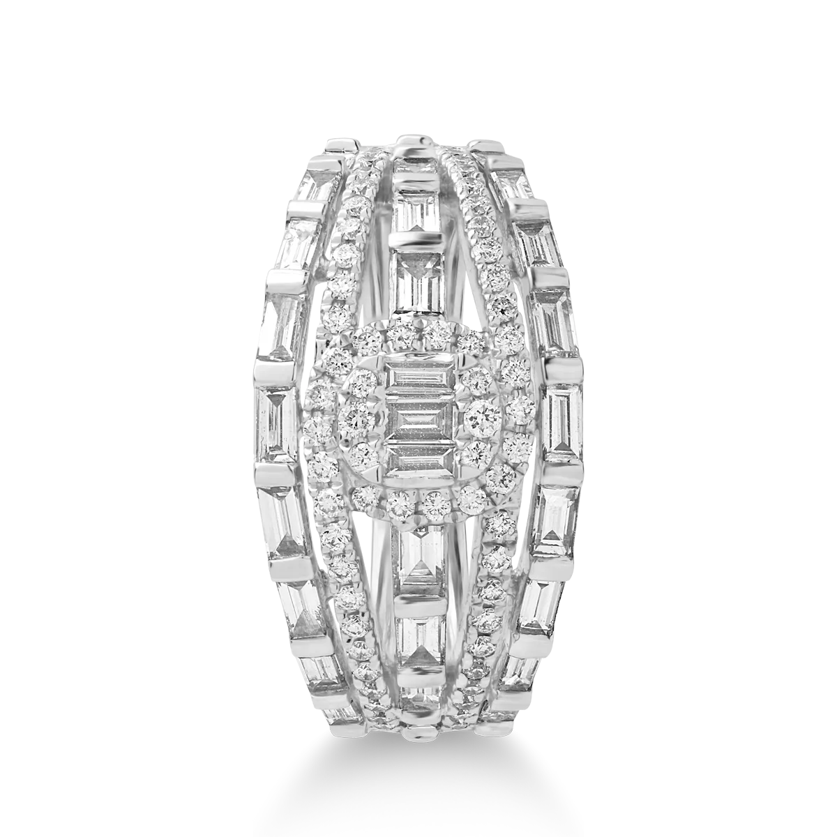 18K white gold ring with 1.01ct diamonds