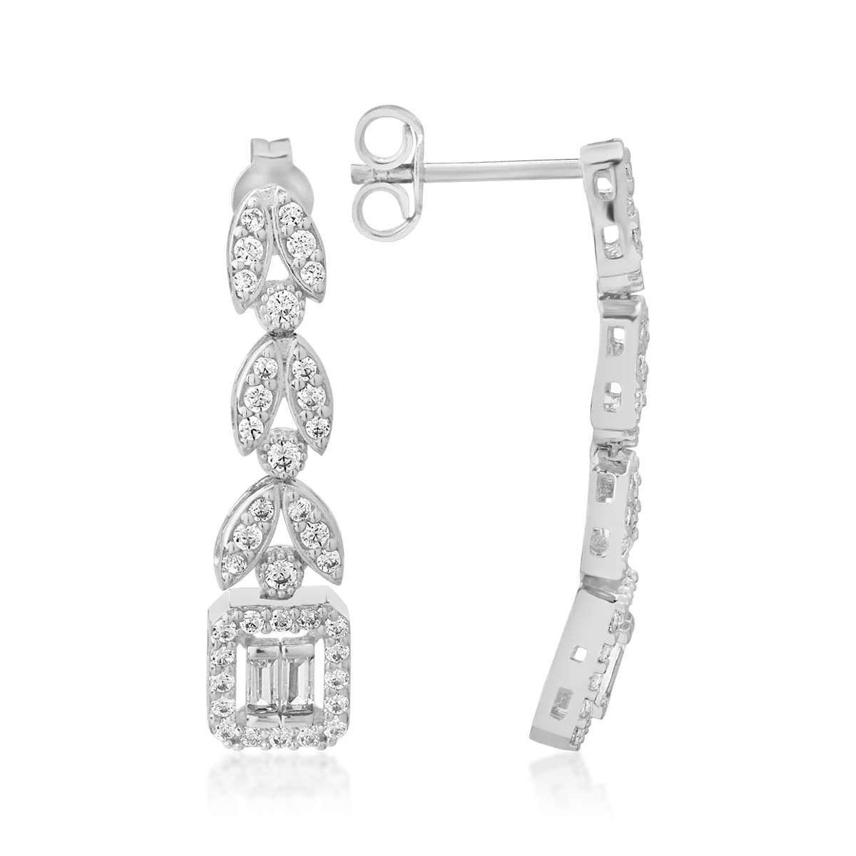 14 k fehér arany fülbevaló