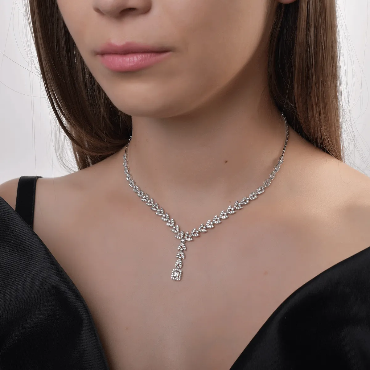 14k white gold necklace