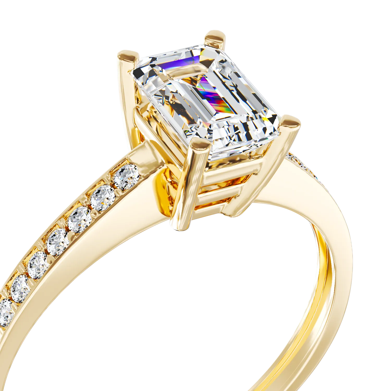 14K yellow gold engagement ring