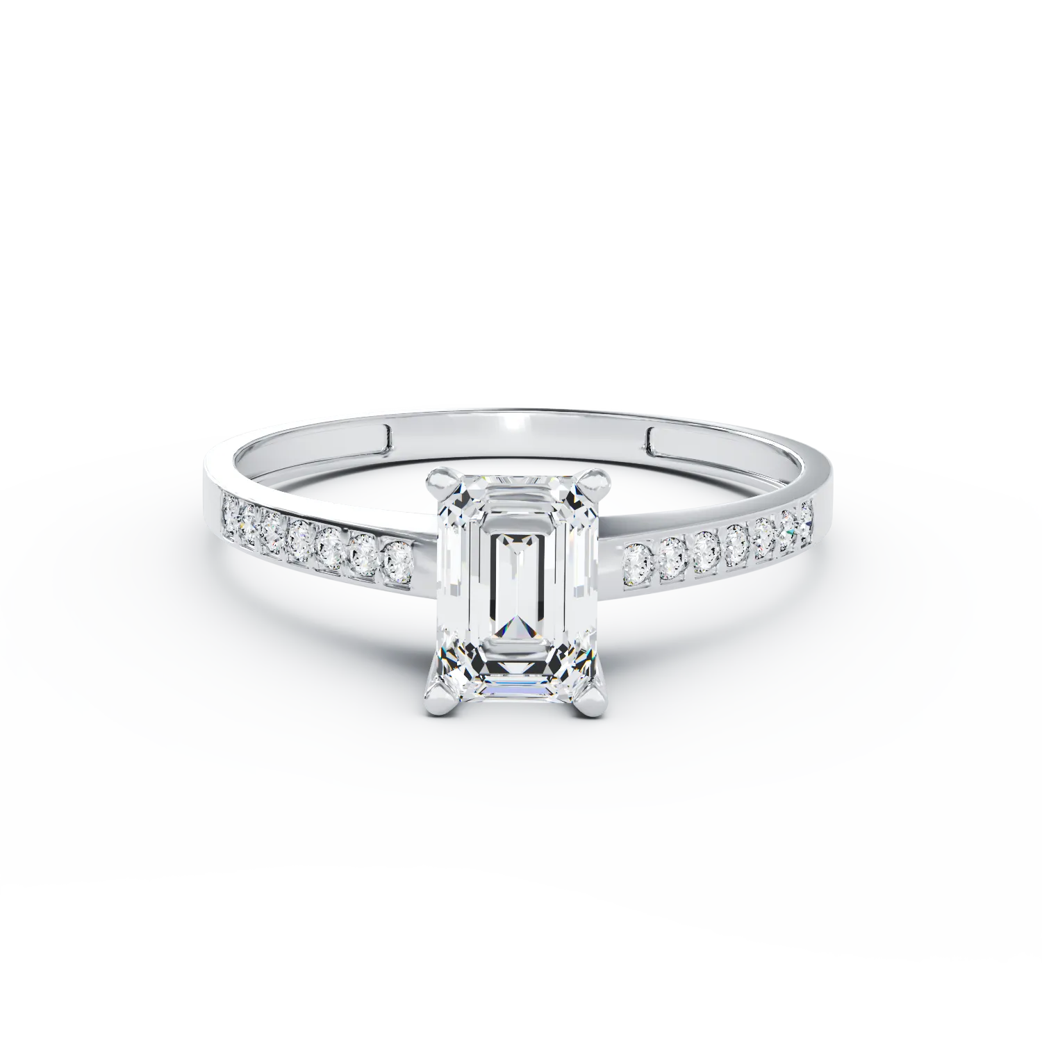 Inel de logodna din aur alb