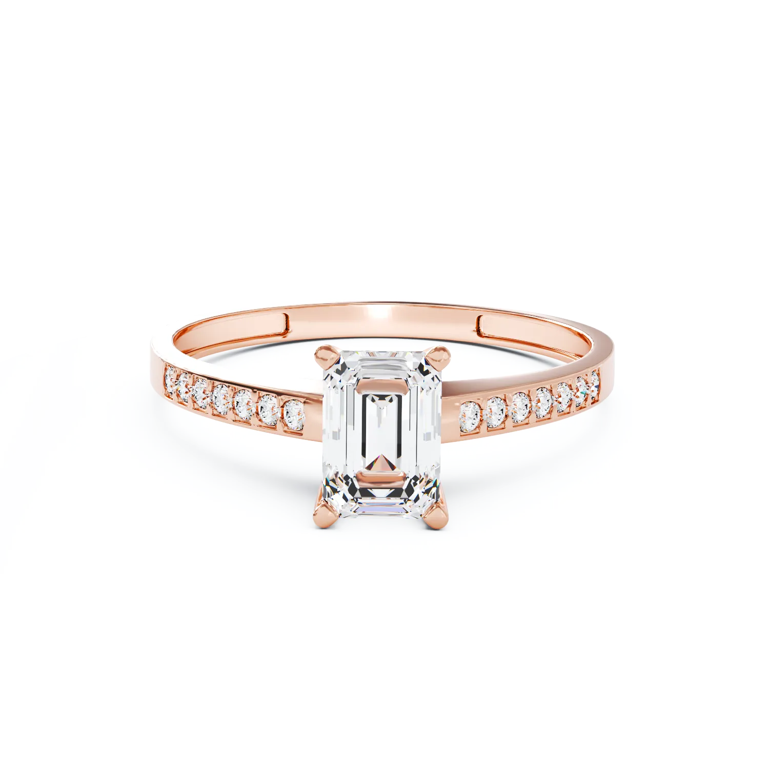Годежен пръстен от розово злато 14K