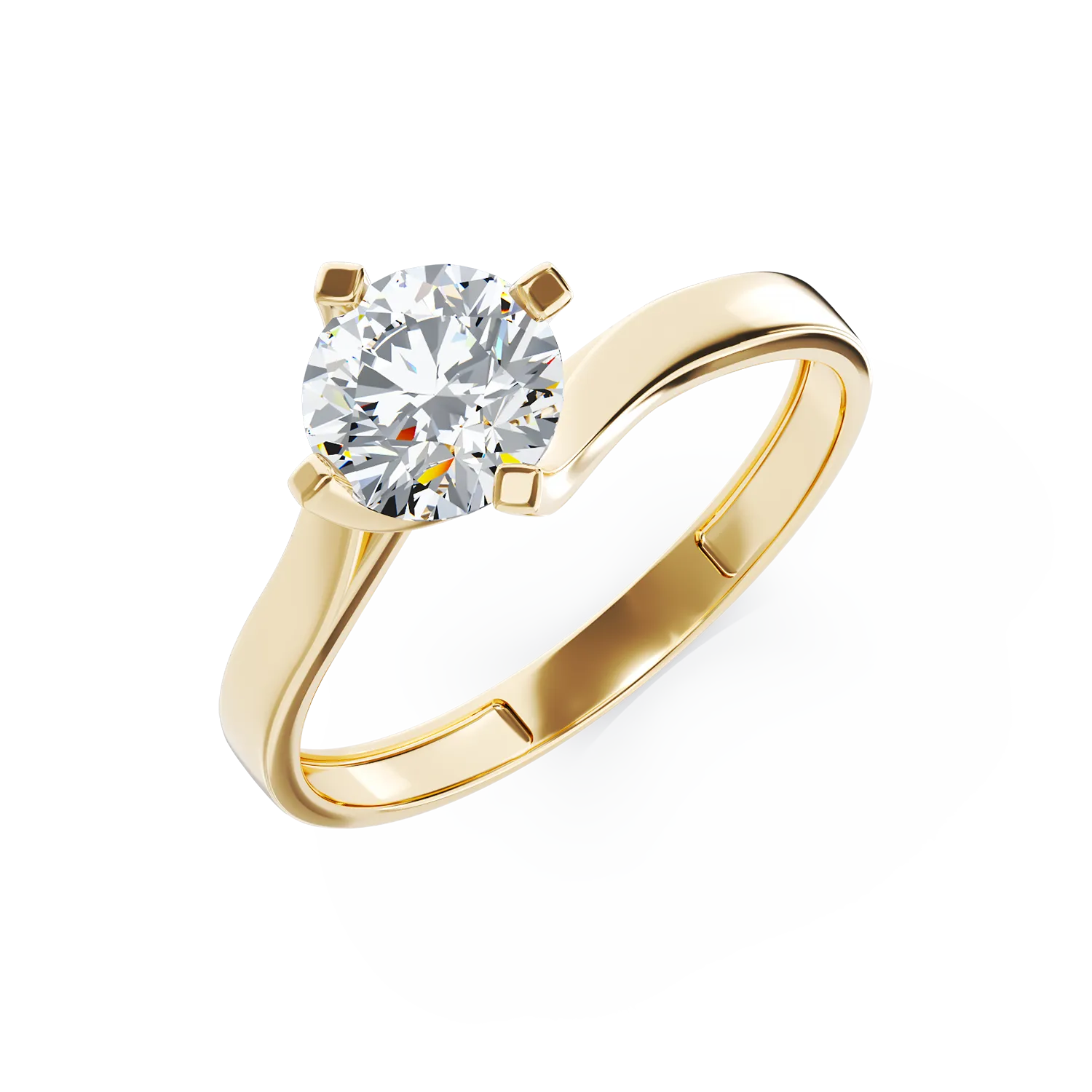 14K yellow gold engagement ring