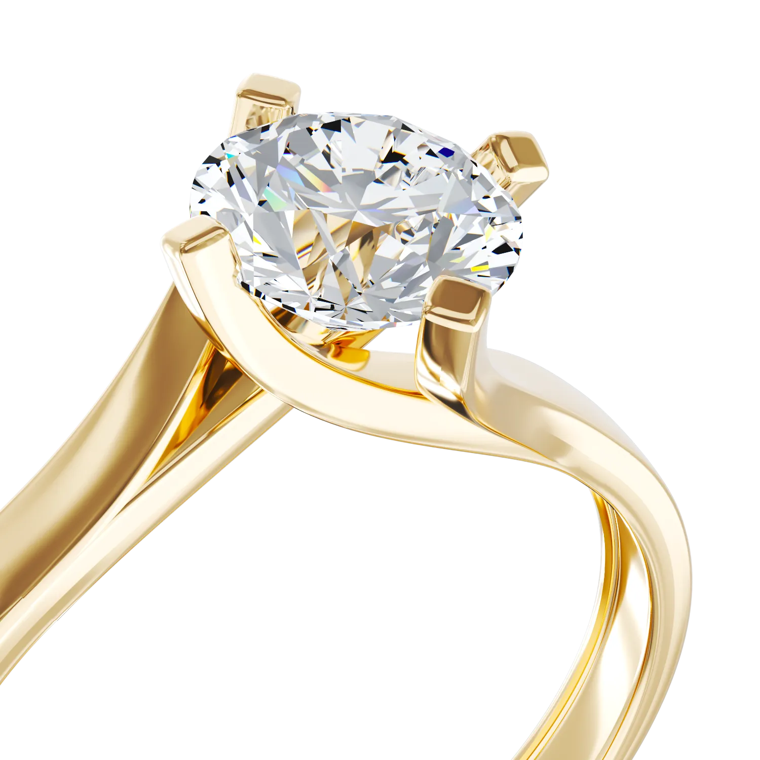 14k yellow gold engagement ring