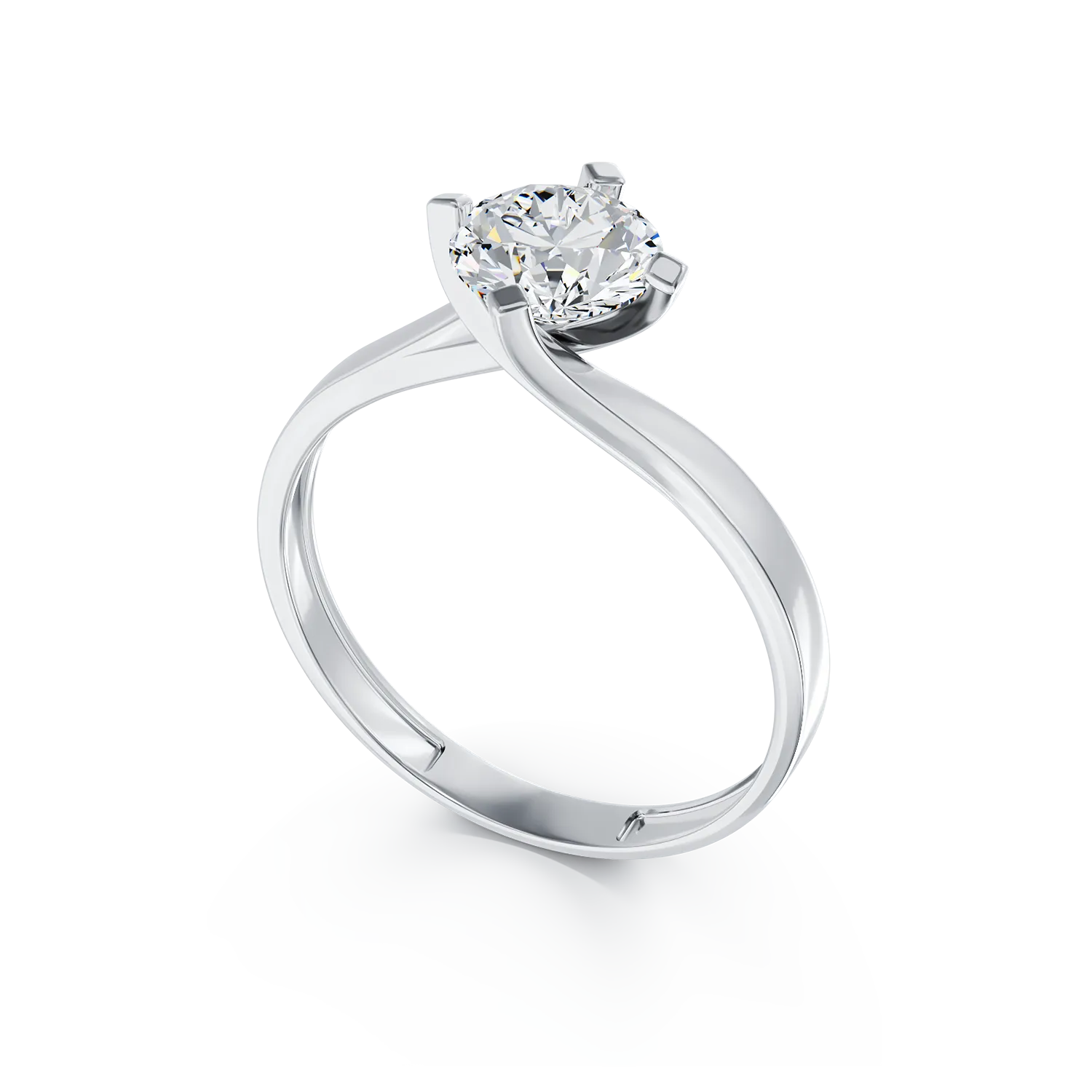 14K white gold engagement ring