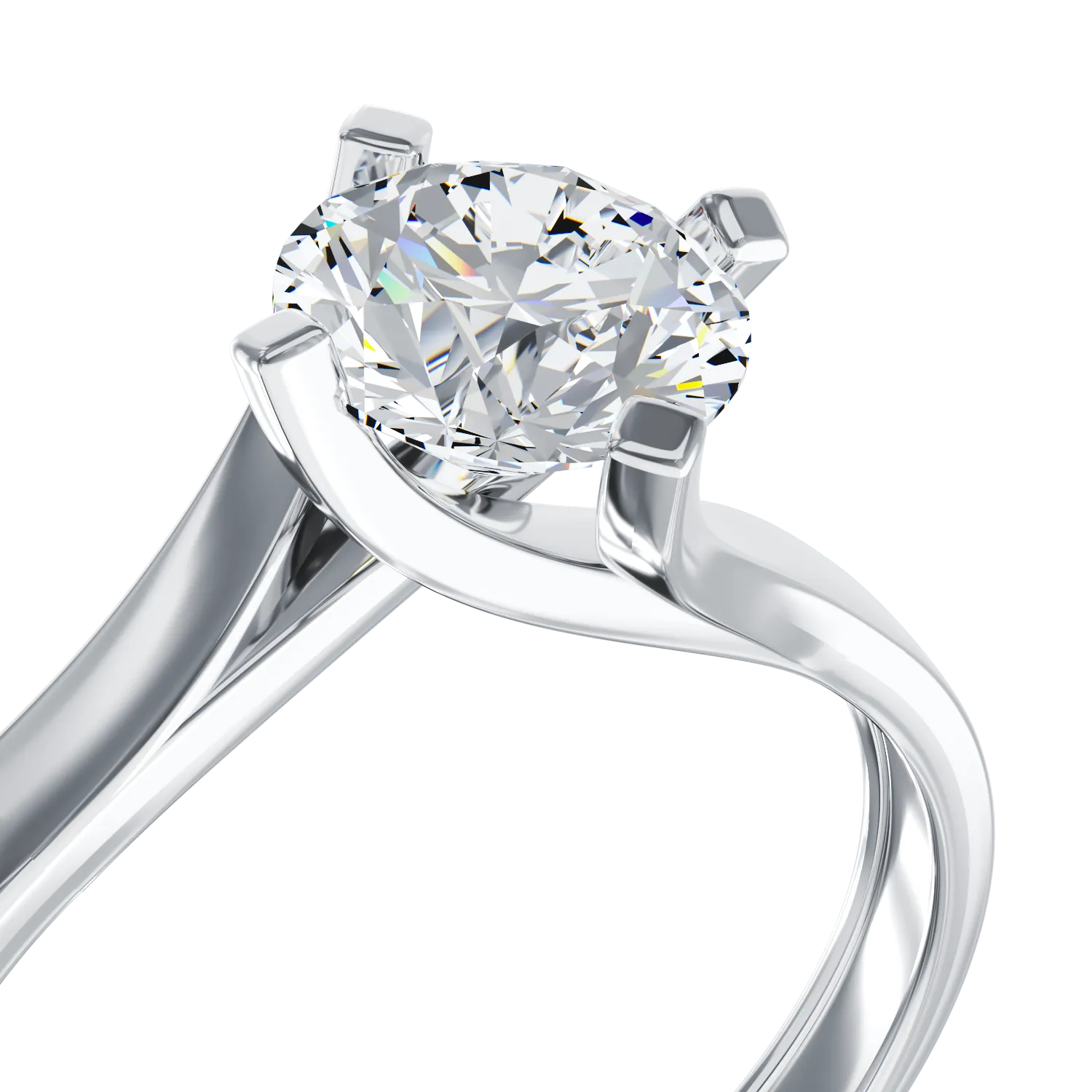 14K white gold engagement ring