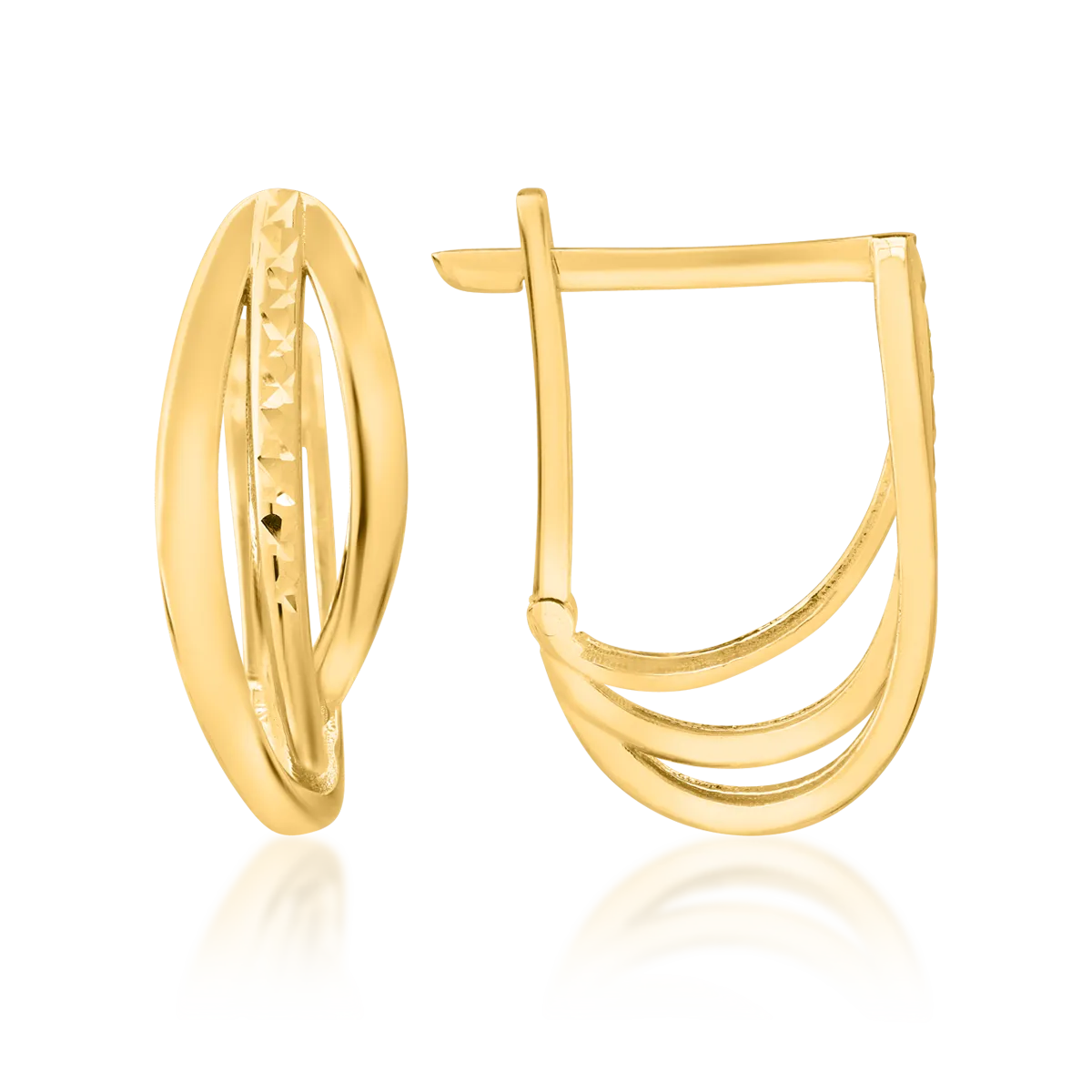 Cercei din aur galben de 14K