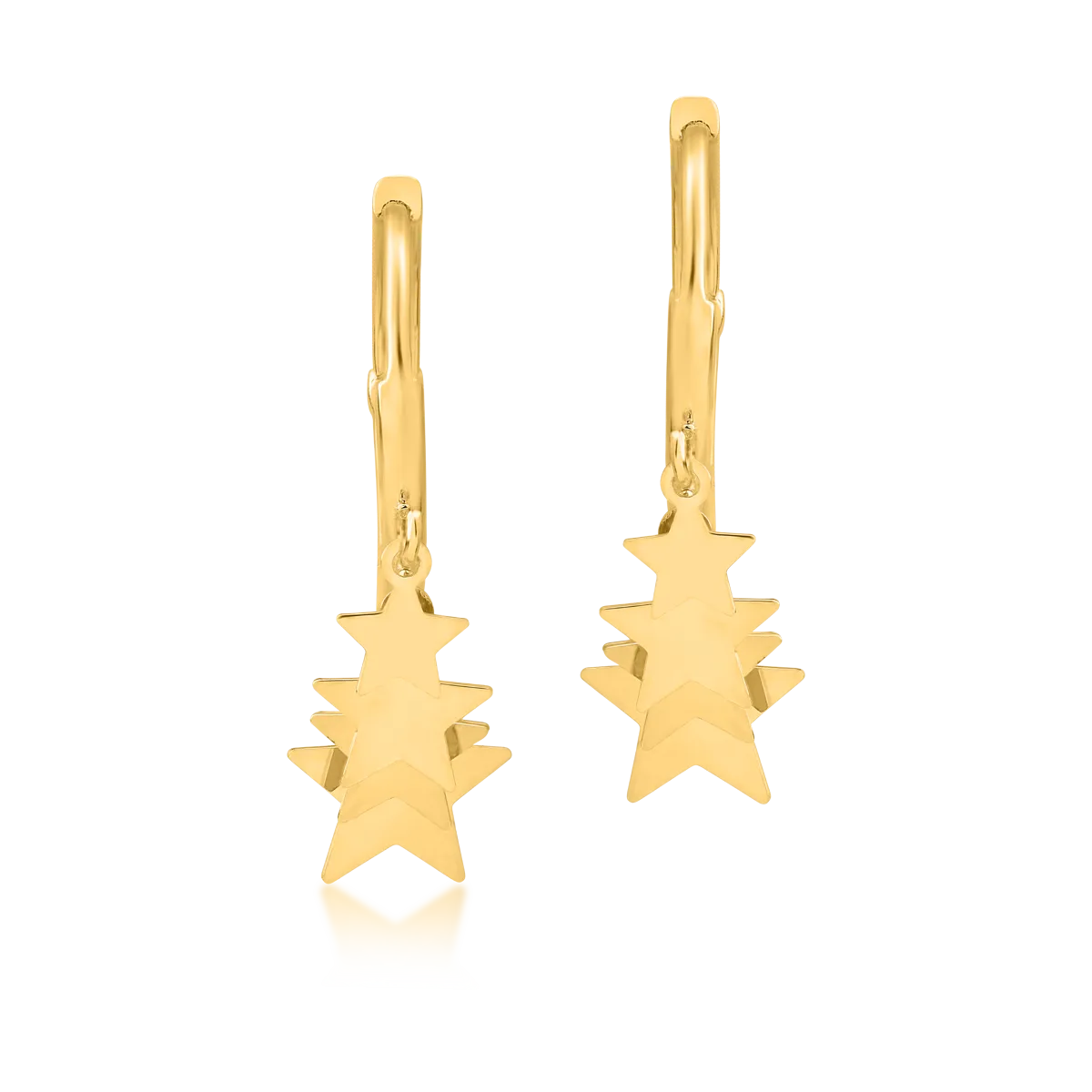 14K yellow gold earrings-107783