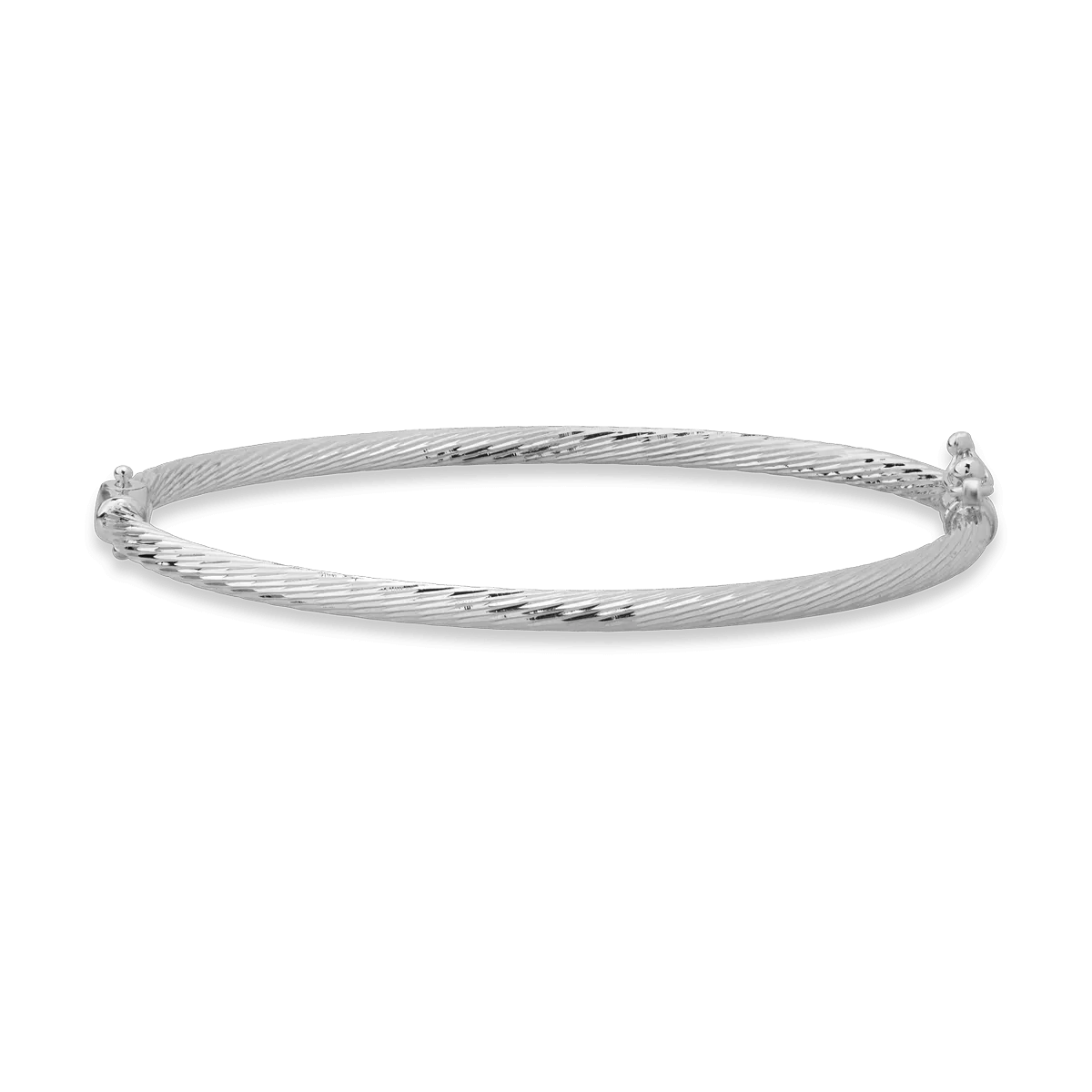 Bratara fixa din aur alb de 14K-107794