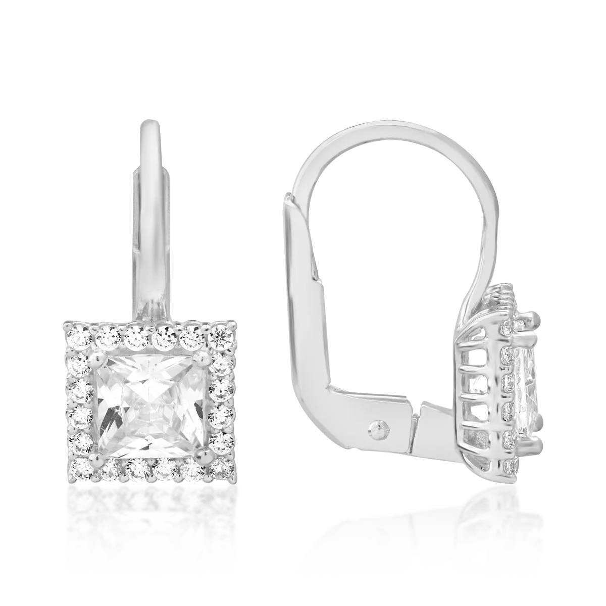 Kolczyki z 14K białego złota