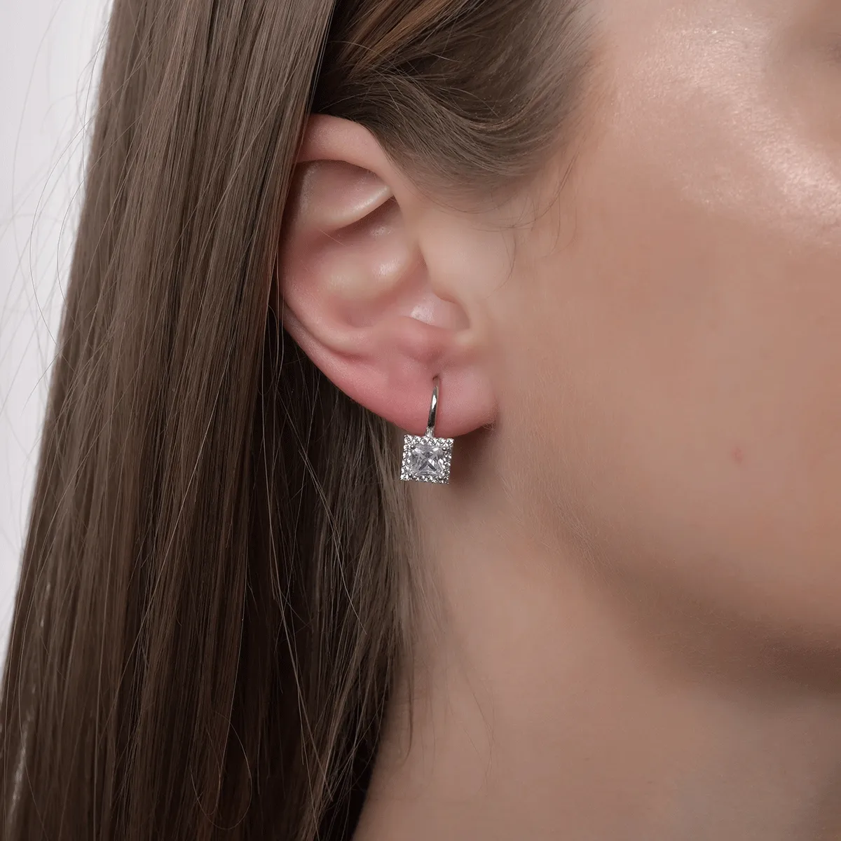 14k white gold earrings