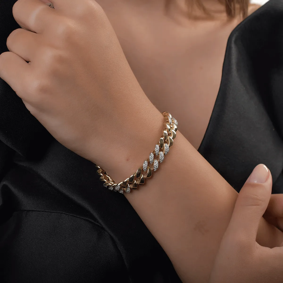 Bratara din aur galben de 14K