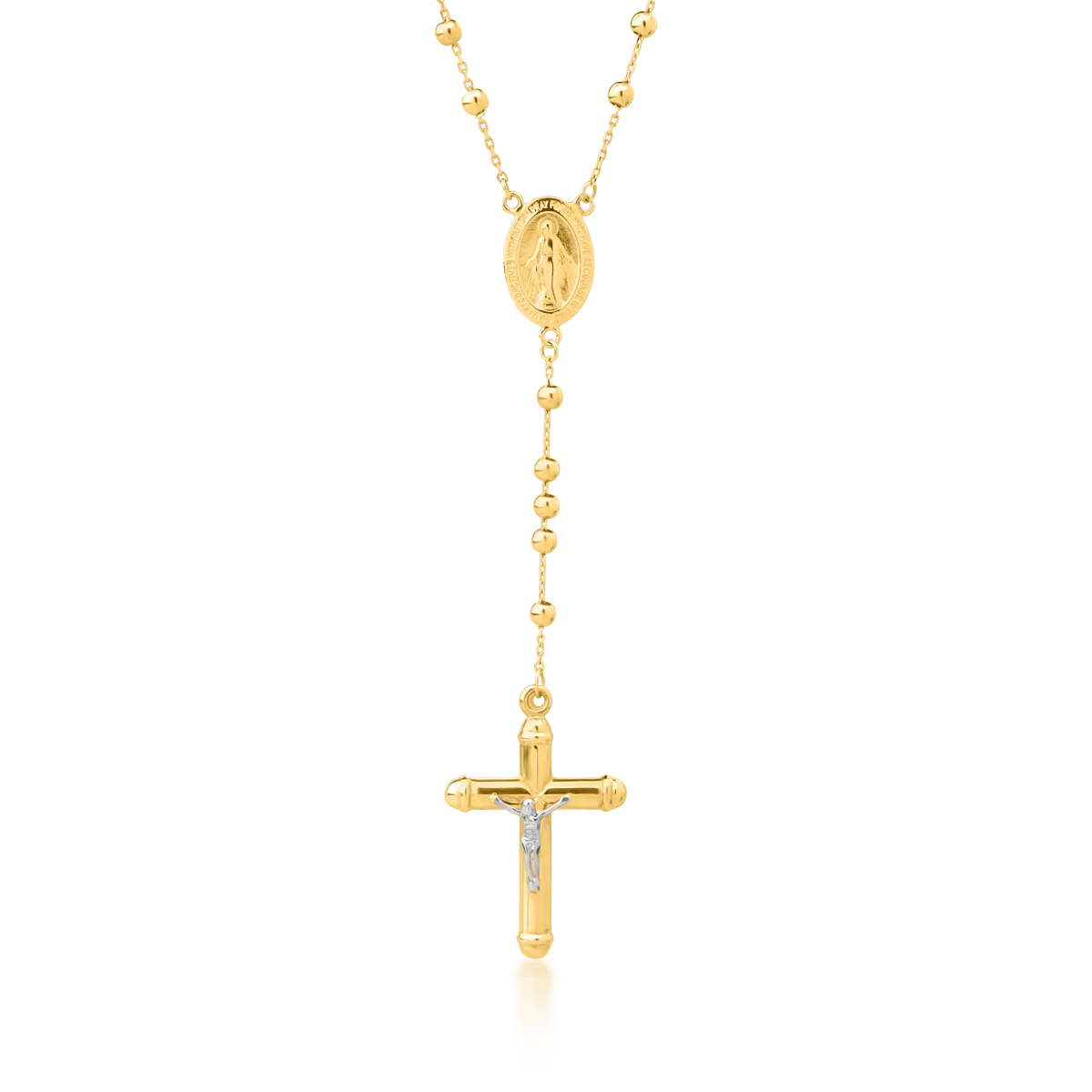 14K yellow gold cross pendant necklace