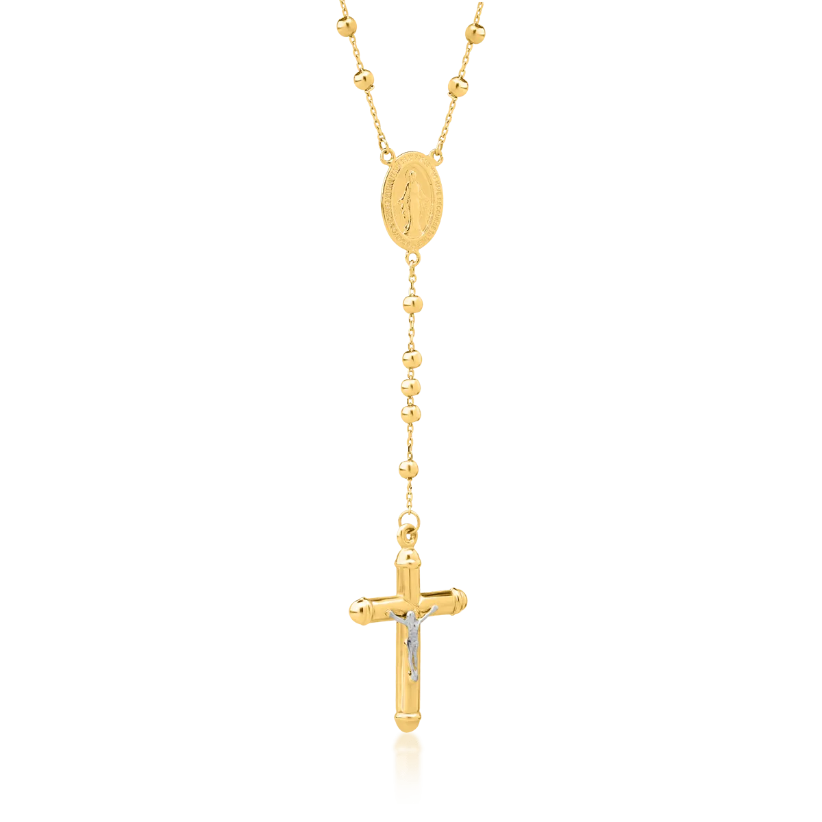 14K yellow gold cross pendant necklace