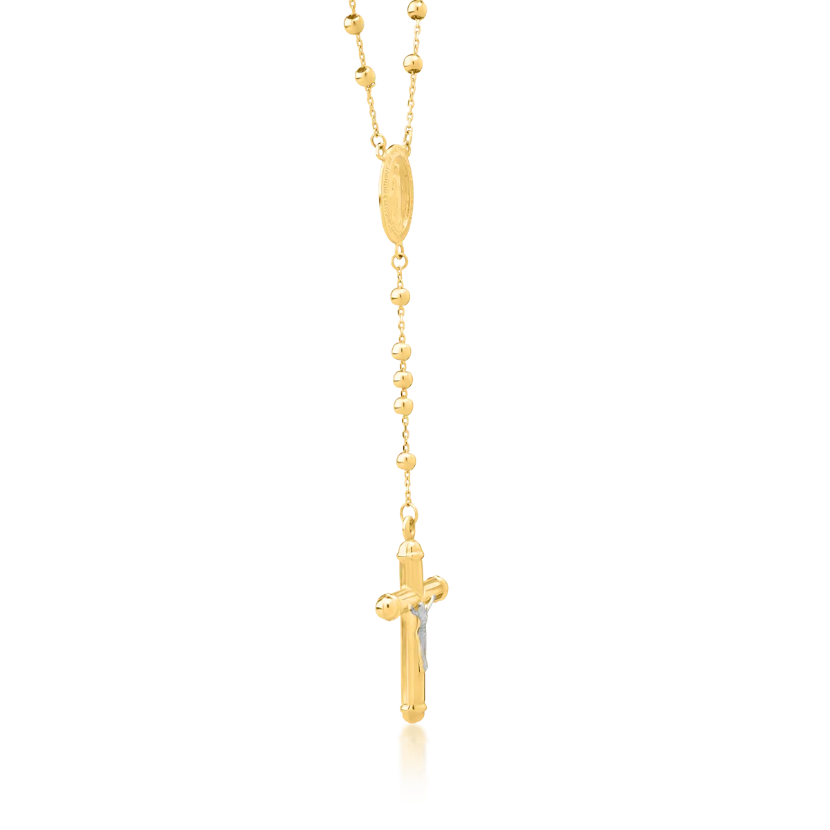 14K yellow gold cross pendant necklace