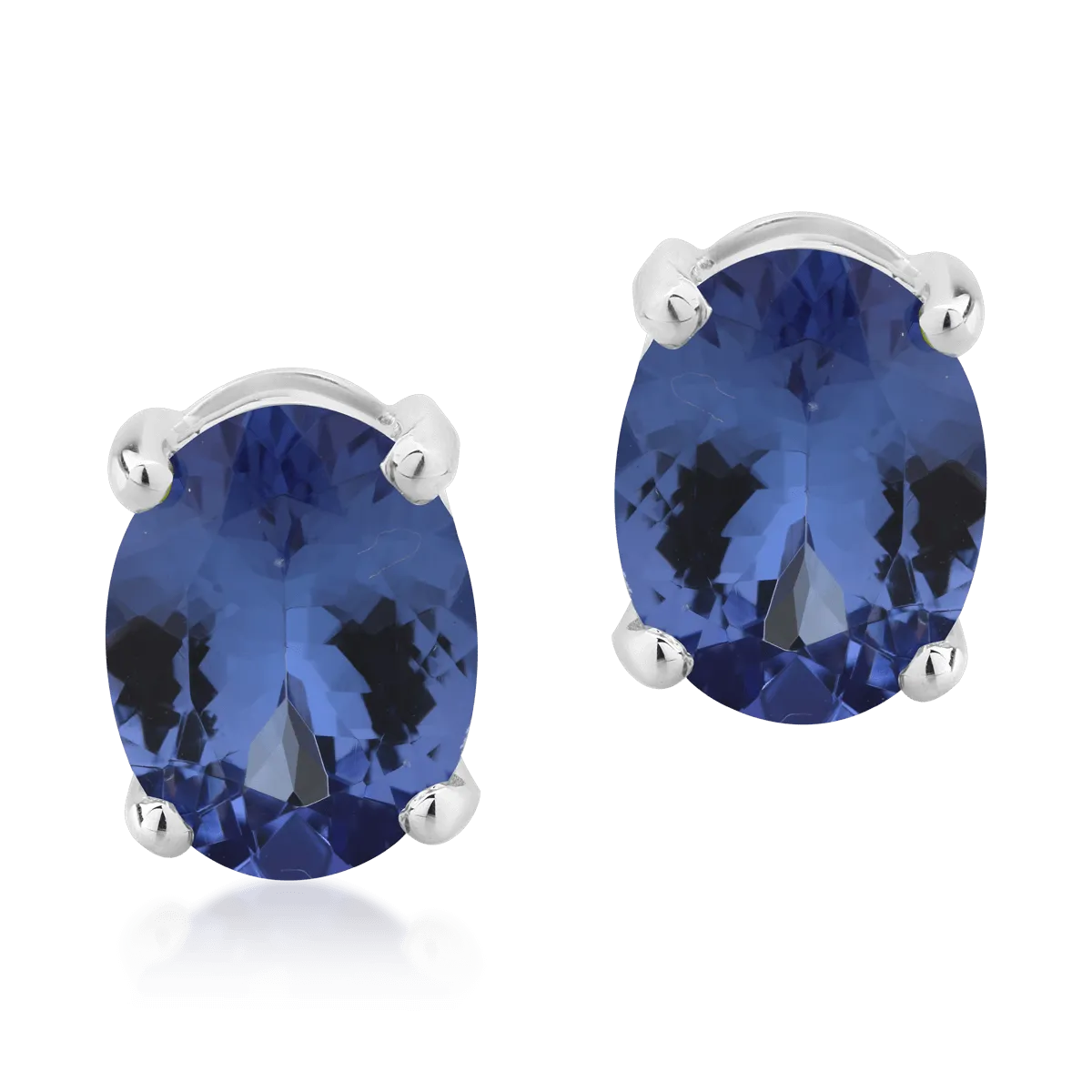 14K white gold earrings with 2.43ct tanzanite