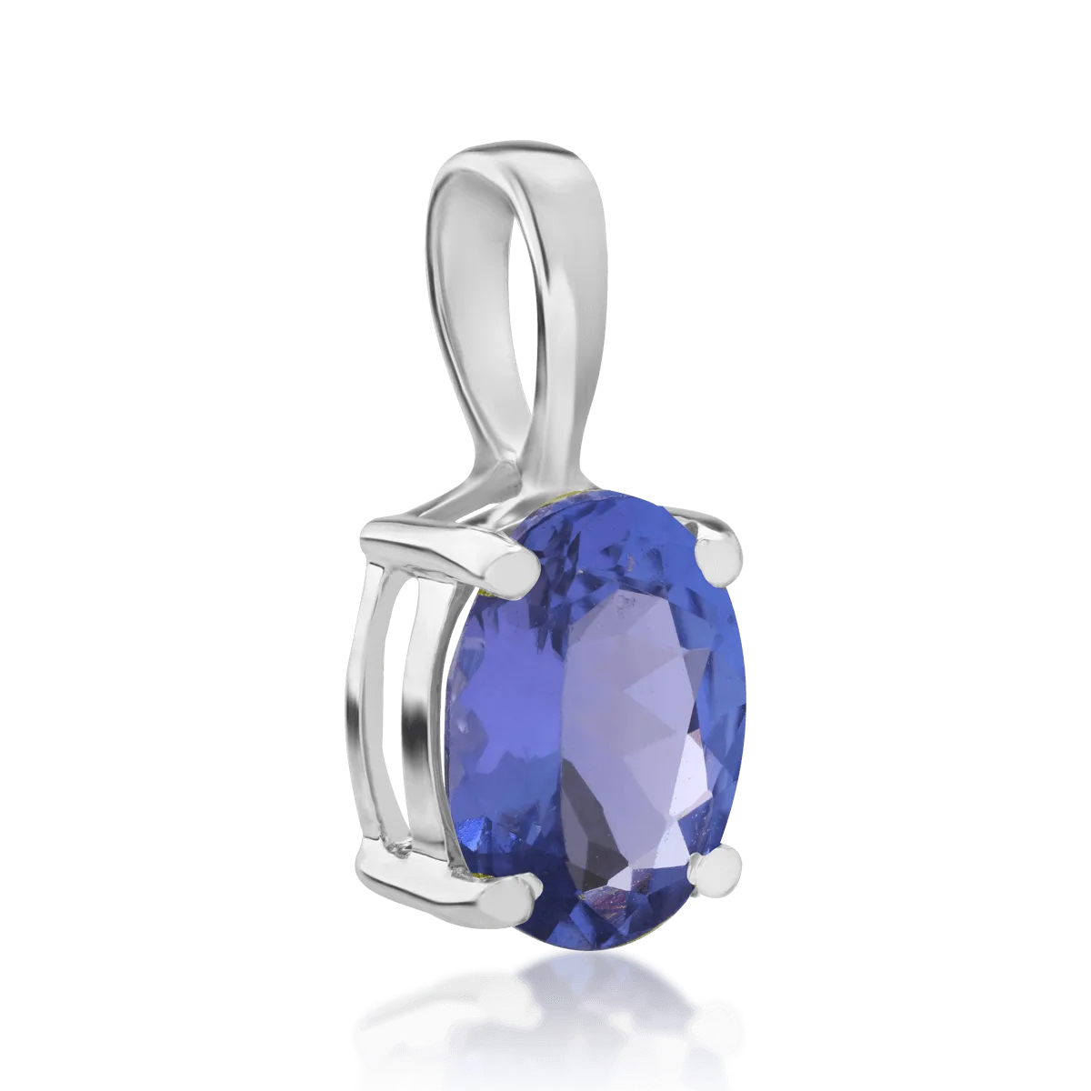 14K white gold pendant cu tanzanite of 1.3ct