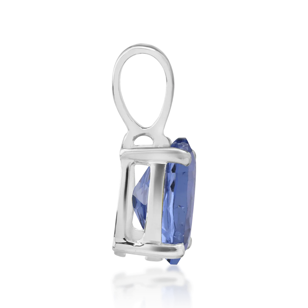 14K white gold pendant cu tanzanite of 1.3ct