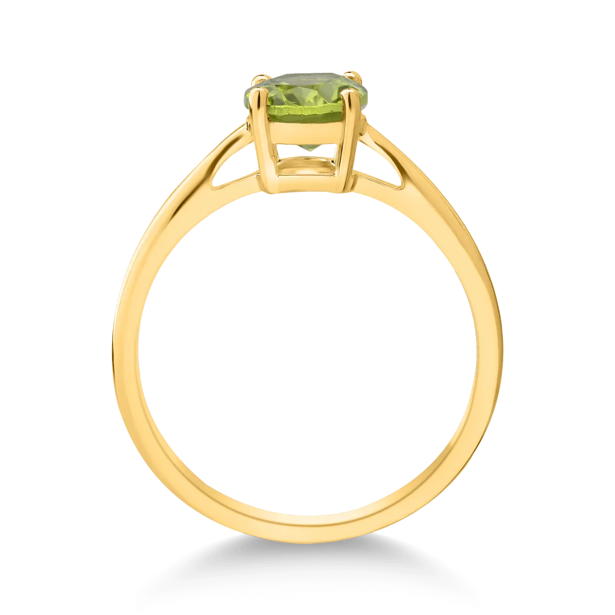 Inel din aur galben cu peridot oval de 1.23ct